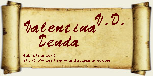 Valentina Denda vizit kartica